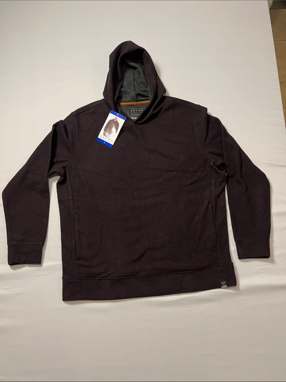 Jachs Men’s Dark Red Pullover Hoodie Size L